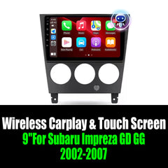 9''For Subaru Impreza GD GG 2002-2007 AERISAUTO for Apple Android screen and  Android Auto