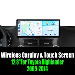 12.3''For Toyota Highlander 2009-2014 AERISAUTO for Apple Android screen and  Android Auto