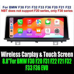 8.8''For BMW F30 F20 F31 F22 F21 F32 F33 F36 EVO AERISAUTO for Apple Android screen and  Android Auto