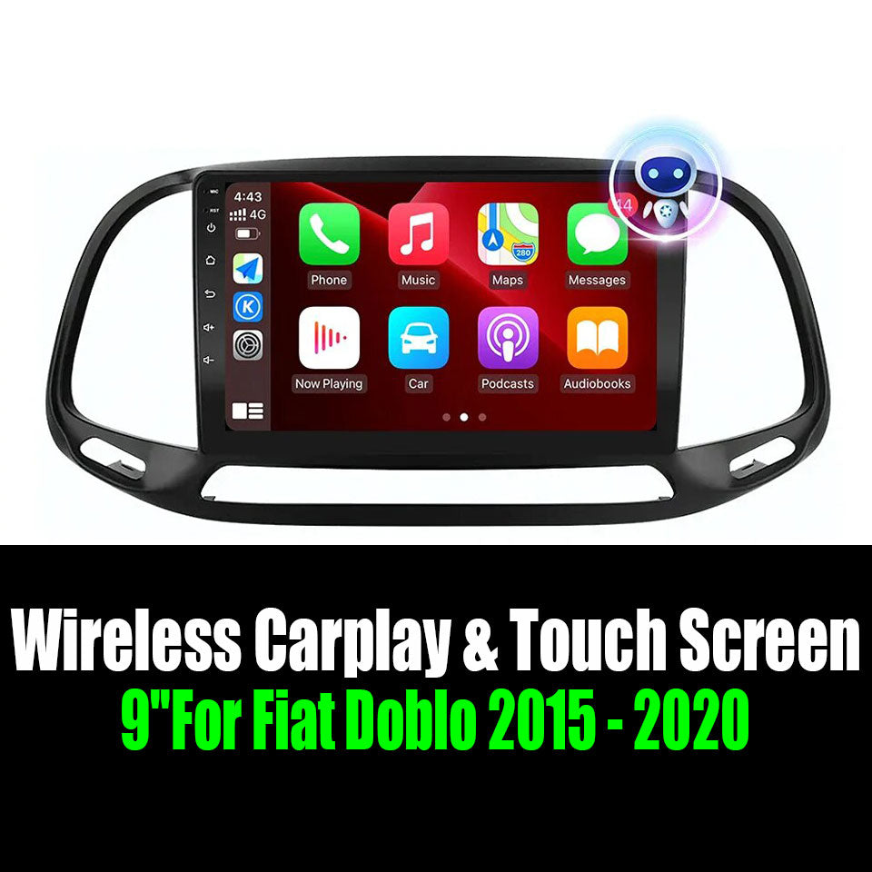 9''For Fiat Doblo 2015 - 2020 AERISAUTO for Apple Android screen and  Android Auto