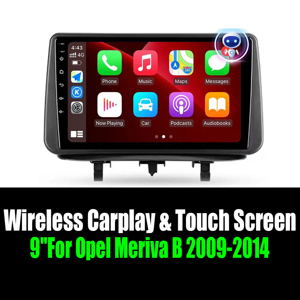 9''For Opel Meriva B 2009-2014 AERISAUTO for Apple Android screen and  Android Auto
