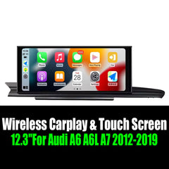 Android 14 12.3''For Audi A6 A6L A7 2012-2019 AERISAUTO for Apple Android screen and  Android Auto