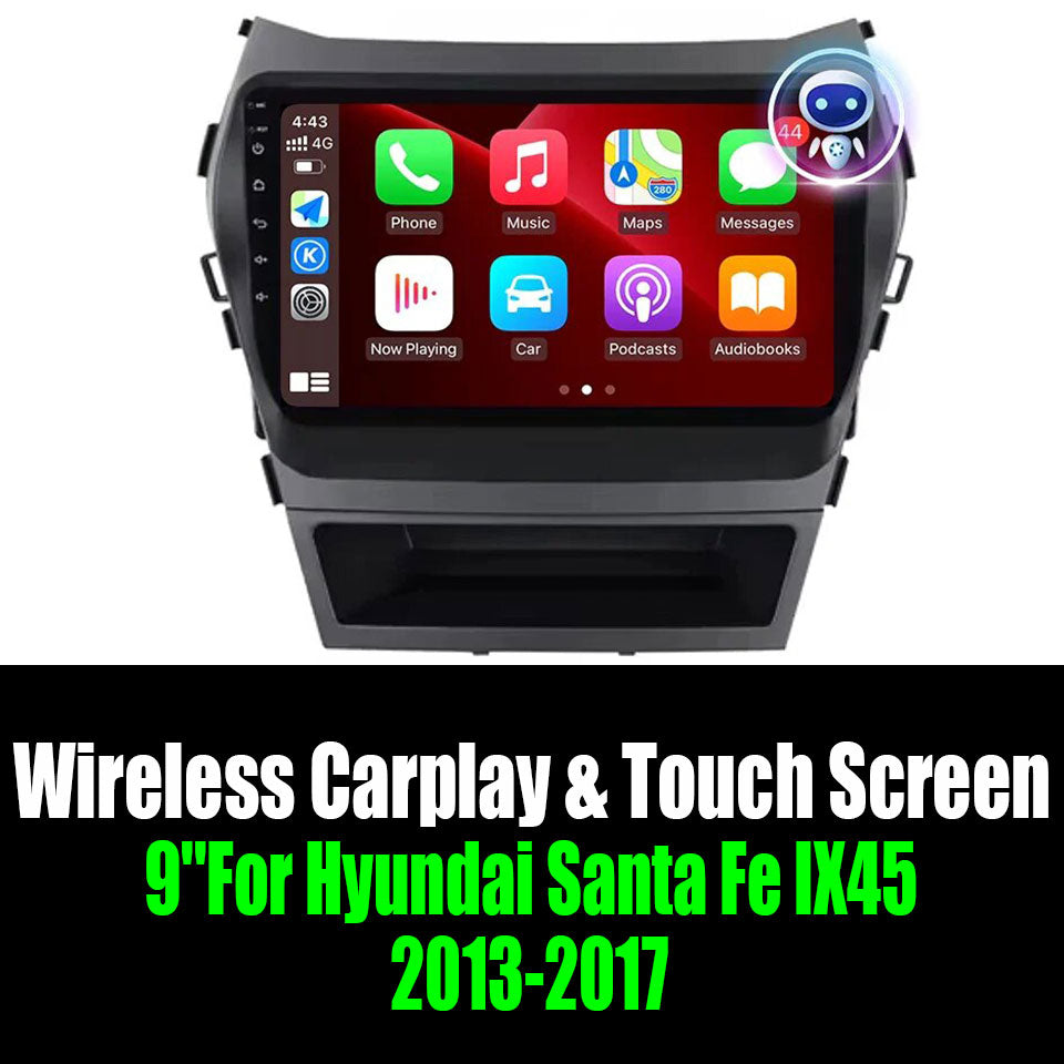9''For Hyundai Santa Fe IX45 2013-2017 AERISAUTO for Apple Android screen and  Android Auto