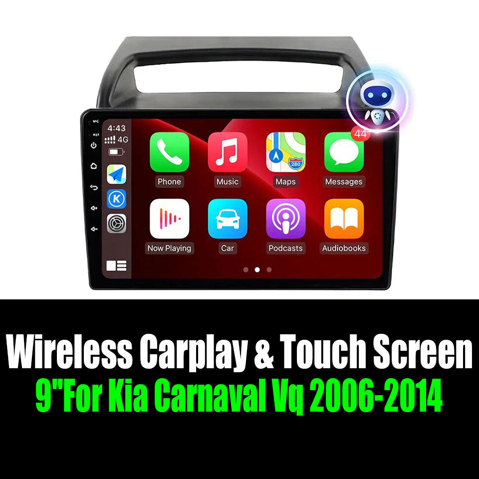 9''For Kia Carnaval Vq 2006-2014 AERISAUTO for Apple Android screen and  Android Auto
