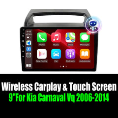 9''For Kia Carnaval Vq 2006-2014 AERISAUTO for Apple Android screen and  Android Auto