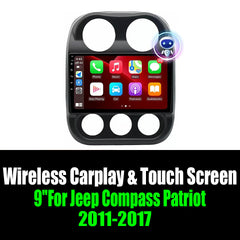 9''For Jeep Compass Patriot 2011-2017 AERISAUTO for Apple Android screen and  Android Auto