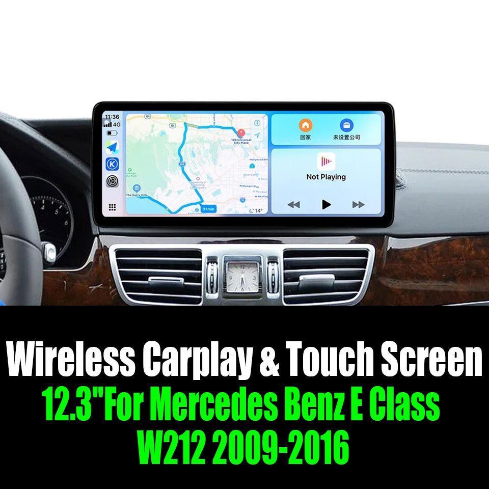 12.3''For Mercedes Benz E Class W212 2009-2016 AERISAUTO for Apple Android screen and  Android Auto