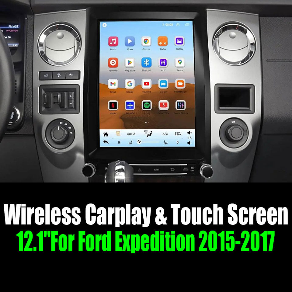 12.1''For Ford Expedition 2015-2017 Android 13 AERISAUTO for Apple Android screen and  Android Auto