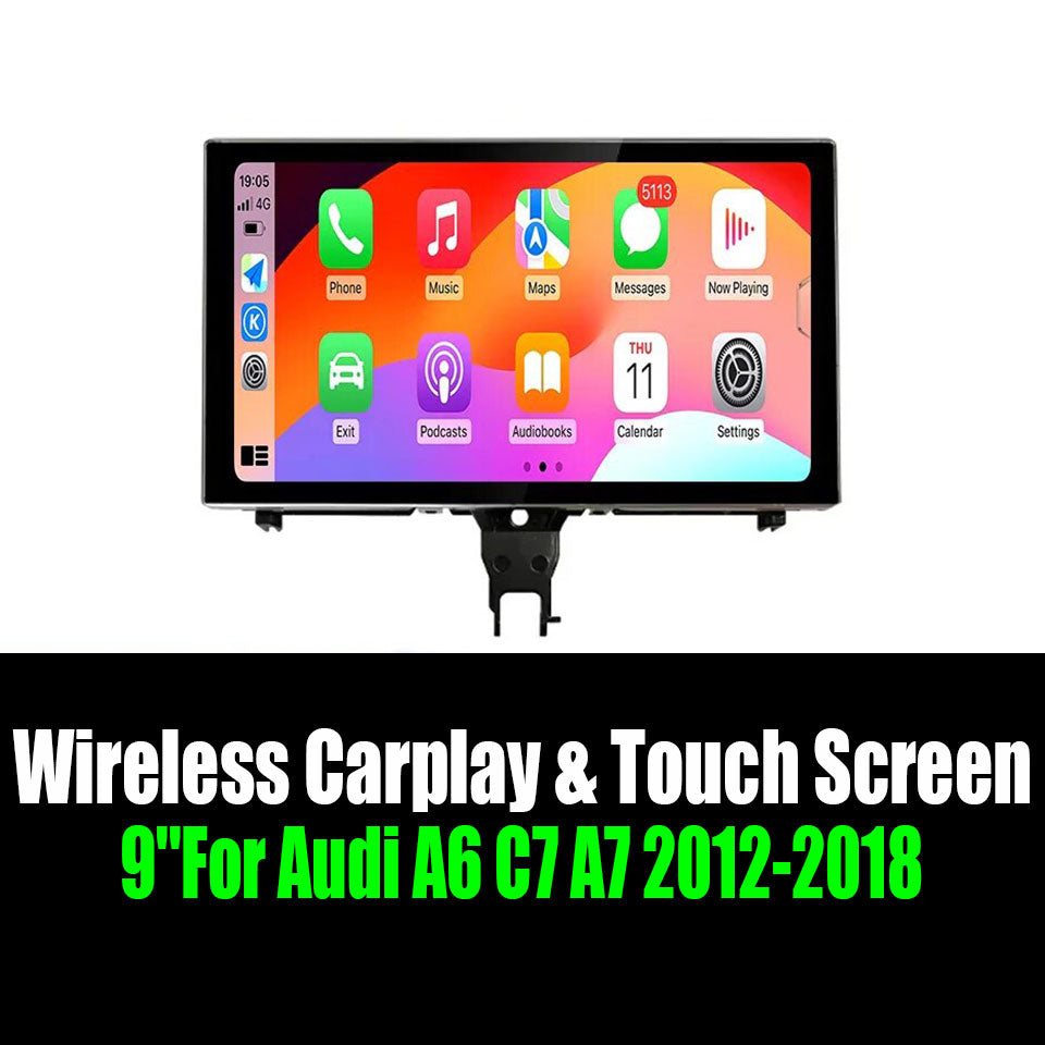 9''For Audi A6 C7 A7 2012-2018 AERISAUTO for Apple Android screen and  Android Auto