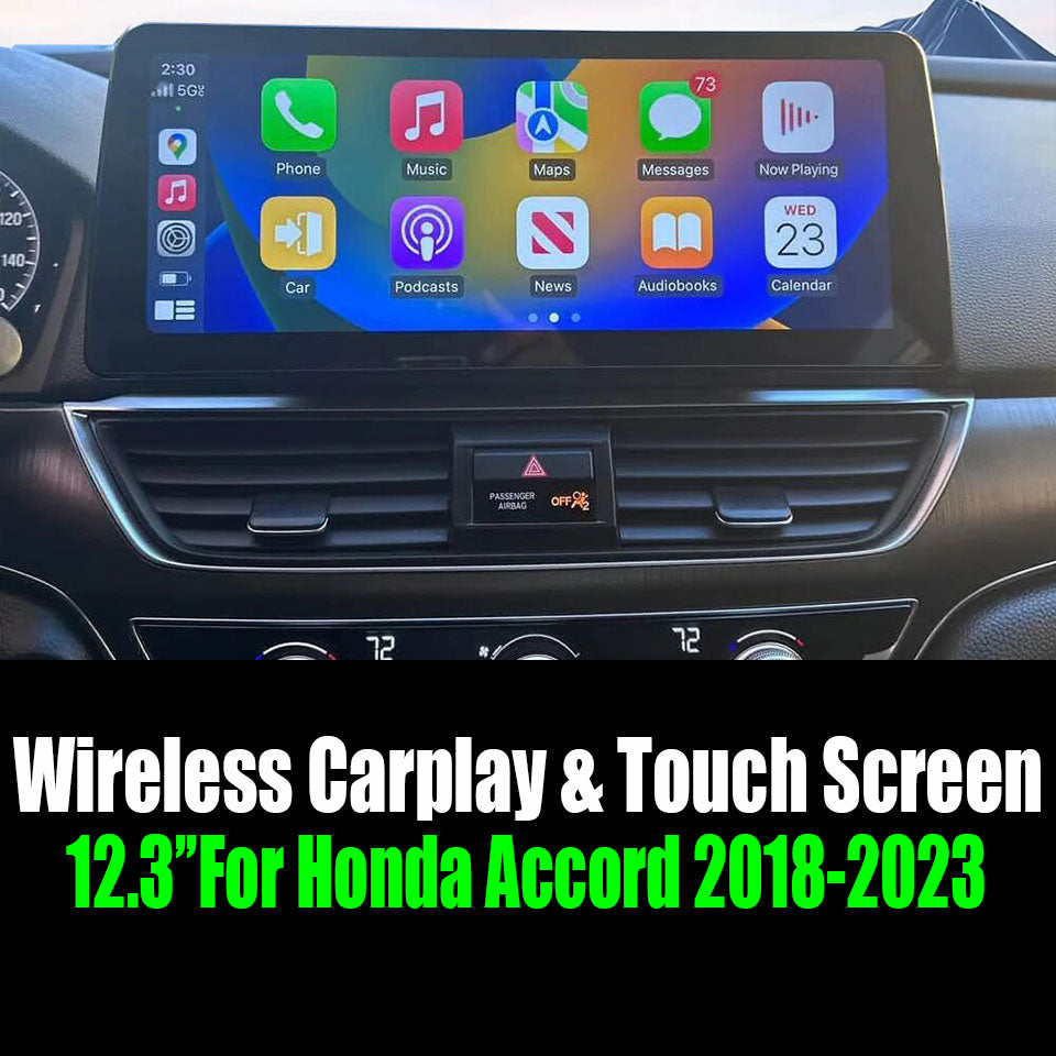 12.3"For Honda Accord 2018-2023 AERISAUTO for Apple Android screen and  Android Auto