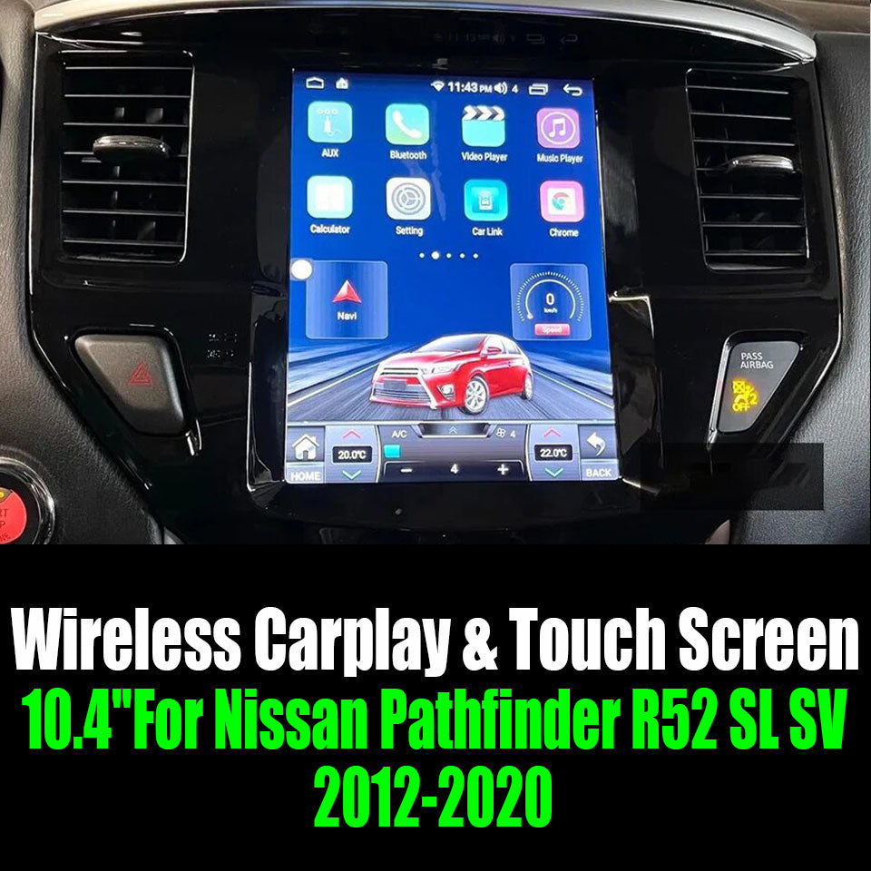 10.4''For Nissan Pathfinder R52 SL SV 2012-2020 Android 13 Nissan Pathfinder Nissan Pathfinder AERISAUTO for Apple Android screen and  Android Auto