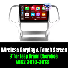 9''For Jeep Grand Cherokee WK2 2010-2013 AERISAUTO for Apple Android screen and  Android Auto