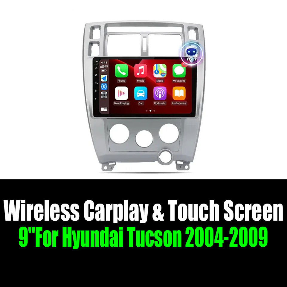 9''For Hyundai Tucson 2004-2009 AERISAUTO for Apple Android screen and  Android Auto