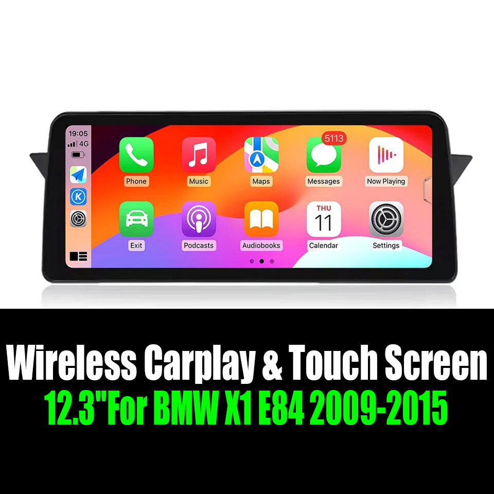 Android 14 12.3''For BMW X1 E84 2009-2015 AERISAUTO for Apple Android screen and  Android Auto