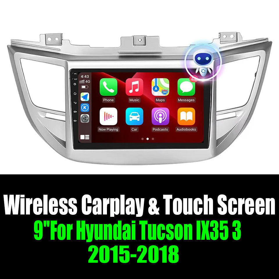 9''For Hyundai Tucson IX35 3 2015-2018 AERISAUTO for Apple Android screen and  Android Auto