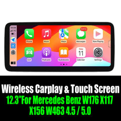 Android 14 12.3"For Mercedes Benz W176 X117 X156 W463 4.5 / 5.0 AERISAUTO for Apple Android screen and  Android Auto