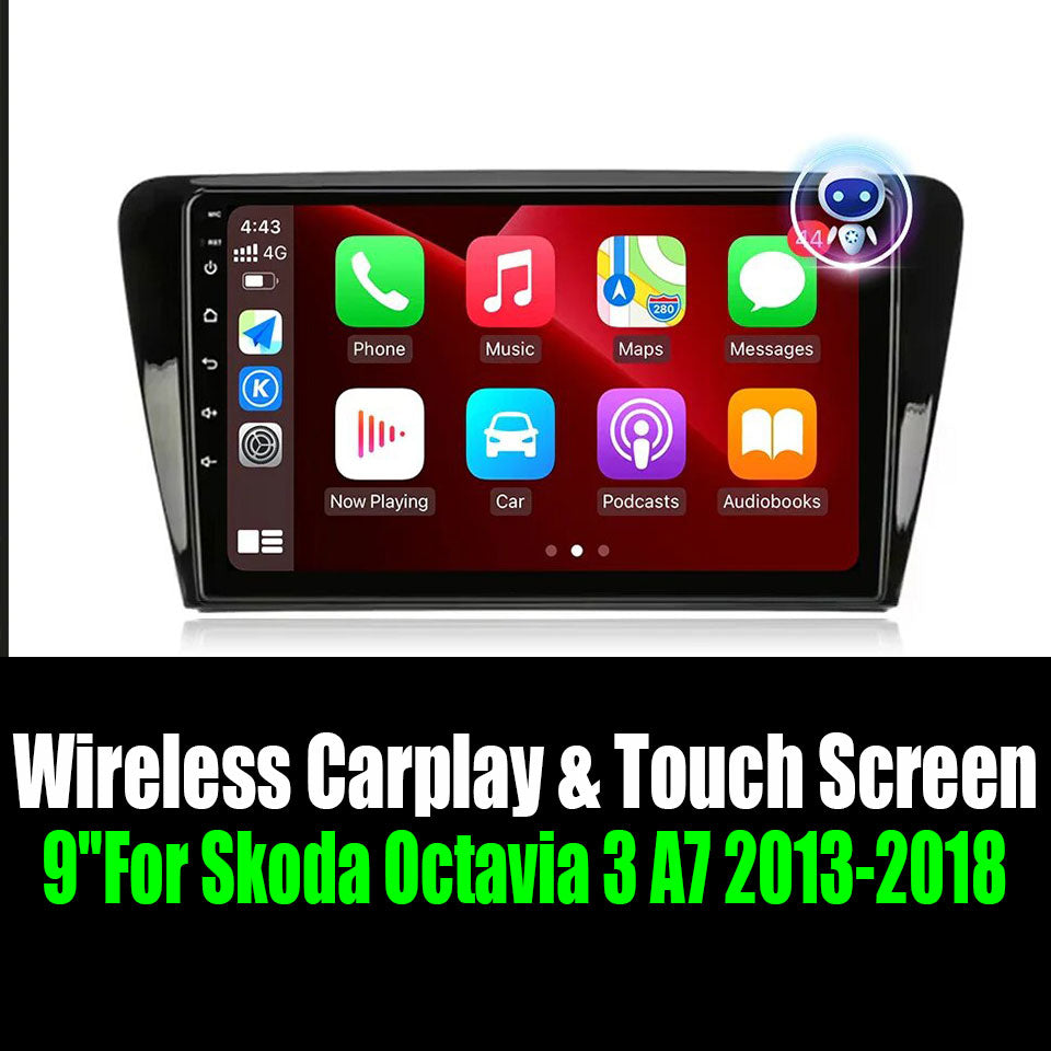 9''For Skoda Octavia 3 A7 2013-2018 AERISAUTO for Apple Android screen and  Android Auto