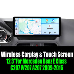 12.3''For Mercedes Benz E Class C207 W207 A207 2009-2015 AERISAUTO for Apple Android screen and  Android Auto