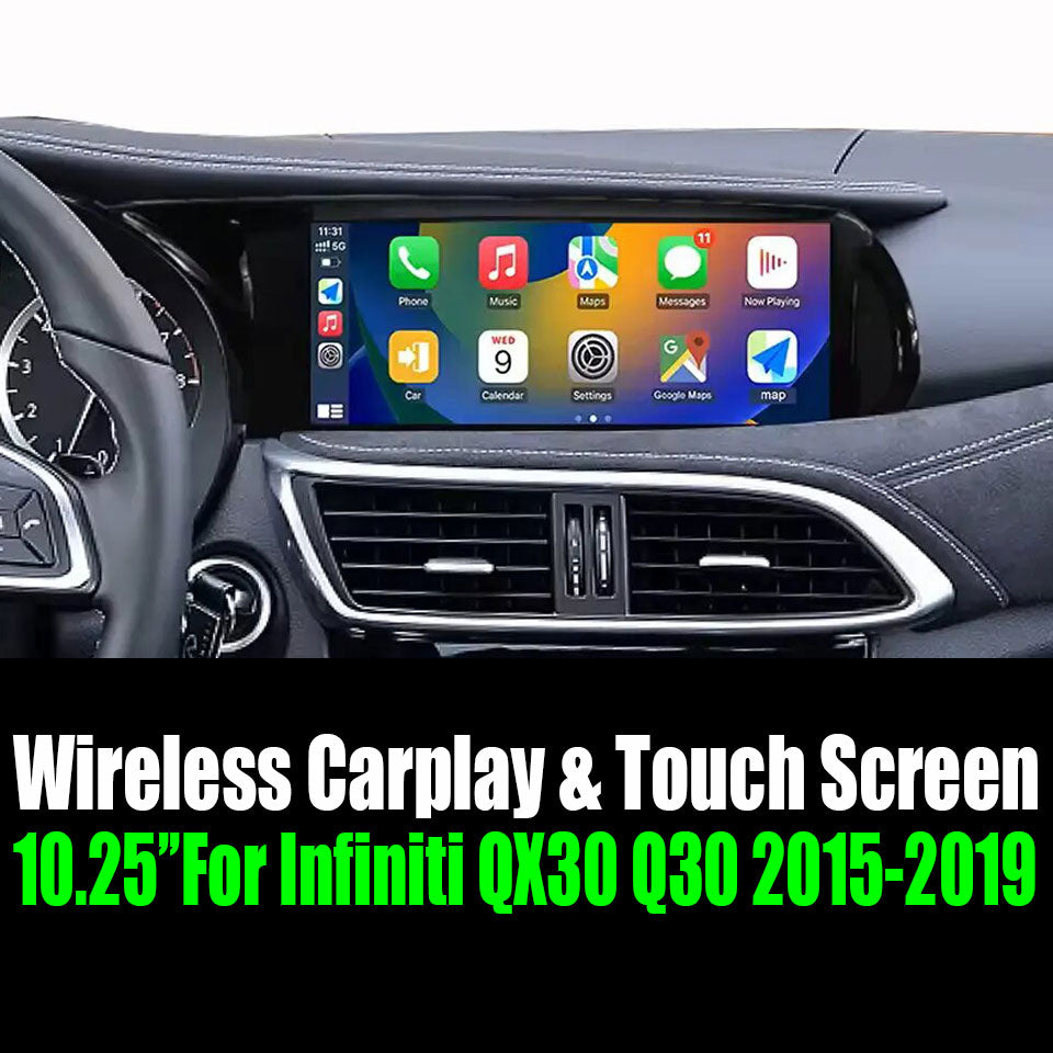 Android 14 10.25 "For Infiniti QX30 Q30 2015-2019 AERISAUTO for Apple Android screen and  Android Auto