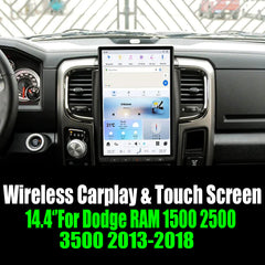 14.4"For Dodge RAM 1500 2500 3500 2013-2018 Tesla Style Car Radio AERISAUTO for Apple Android screen and Android Auto