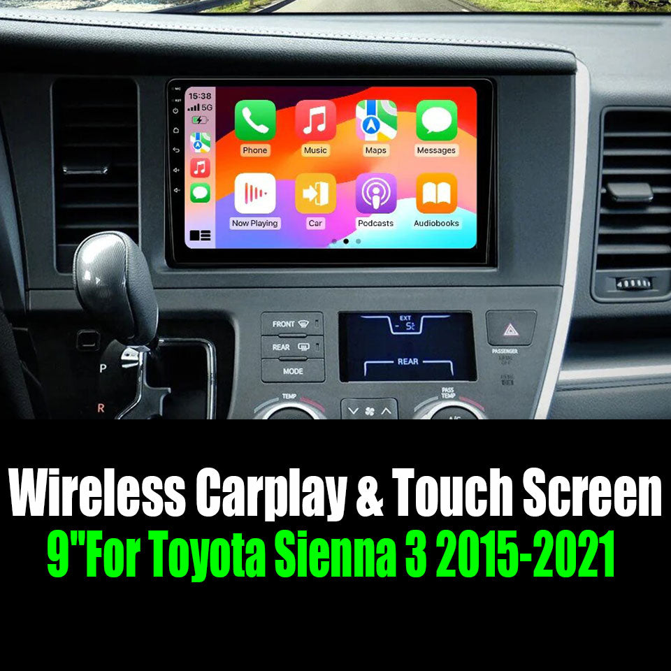 9''For Toyota Sienna 3 2015-2021 AERISAUTO for Apple Android screen and  Android Auto