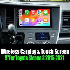 9''For Toyota Sienna 3 2015-2021 AERISAUTO for Apple Android screen and  Android Auto