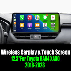 Android 14 12.3''For Toyota RAV4 XA50 2018-2023 AERISAUTO for Apple Android screen and  Android Auto
