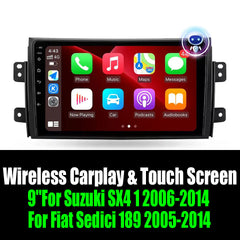 9''For Suzuki SX4 1 2006-2014 For Fiat Sedici 189 2005-2014 AERISAUTO for Apple Android screen and  Android Auto
