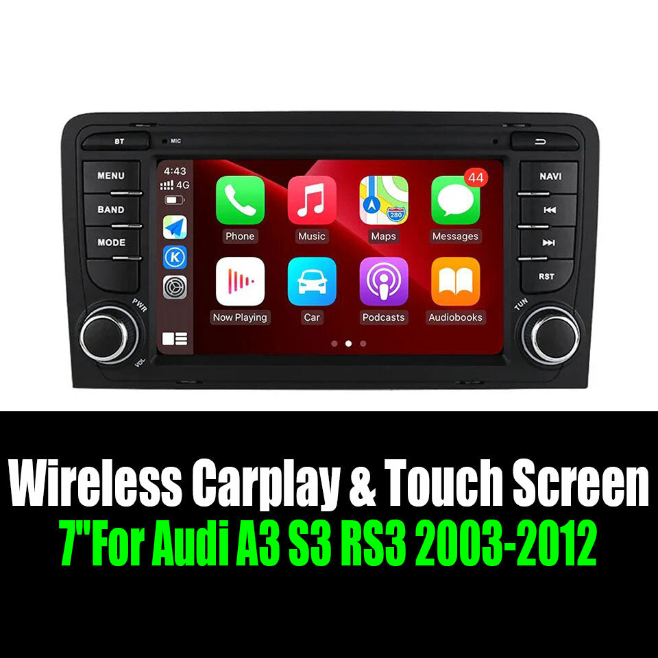 7''For Audi A3 S3 RS3 2003-2012 AERISAUTO for Apple Android screen and  Android Auto