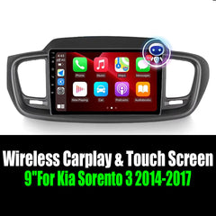 9''For Kia Sorento 3 2014-2017 AERISAUTO for Apple Android screen and  Android Auto