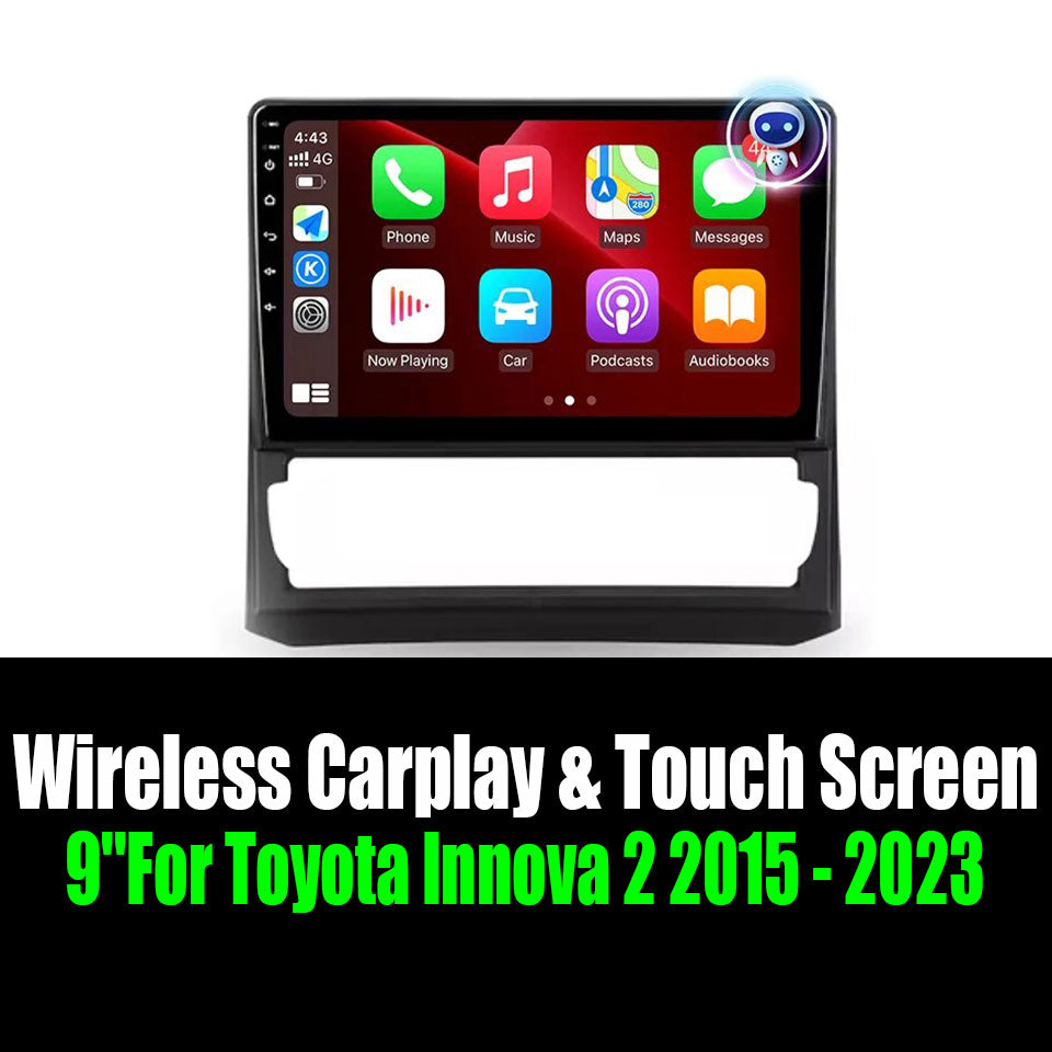9''For Toyota Innova 2 2015 - 2023 AERISAUTO for Apple Android screen and  Android Auto