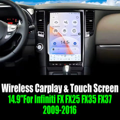 14.9''For Infiniti FX FX25 FX35 FX37 2009-2016 AERISAUTO for Apple Android screen and  Android Auto