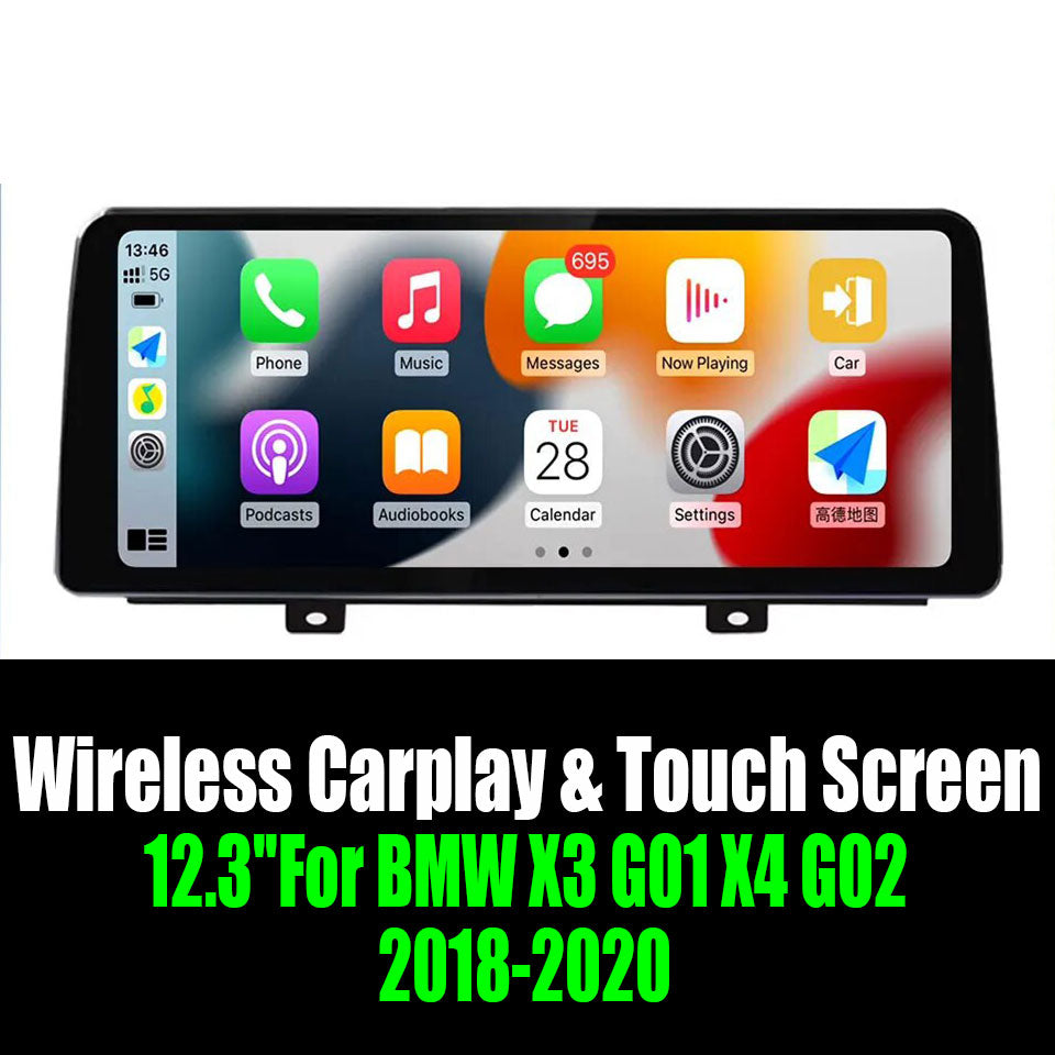 Android 14 12.3''For BMW X3 G01 X4 G02 2018-2020 EVO AERISAUTO for Apple Android screen and  Android Auto
