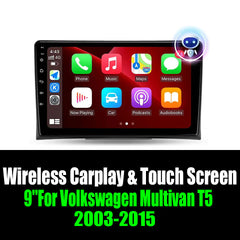 9''For Volkswagen Multivan T5 2003-2015 AERISAUTO for Apple Android screen and  Android Auto