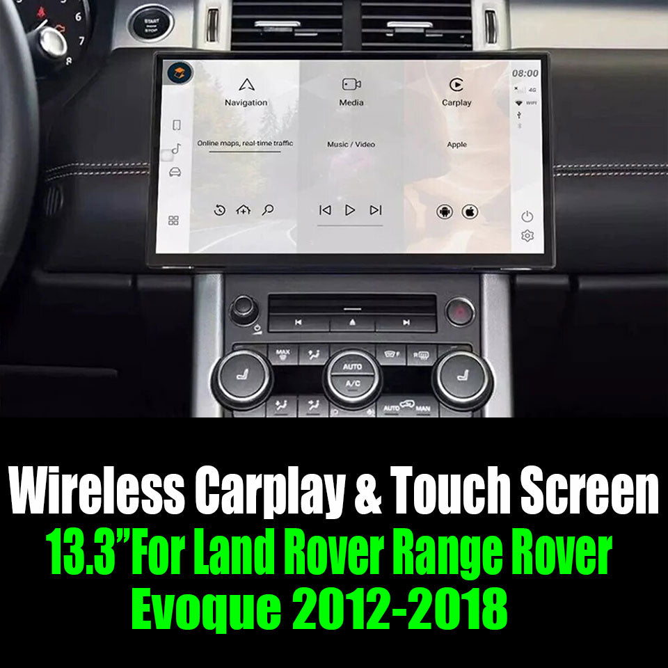 13.3"For Land Rover Range Rover Evoque 2012-2018 AERISAUTO for Apple Android screen and  Android Auto