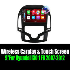 9''For Hyundai i30 1 FD 2007-2012 AERISAUTO for Apple Android screen and  Android Auto
