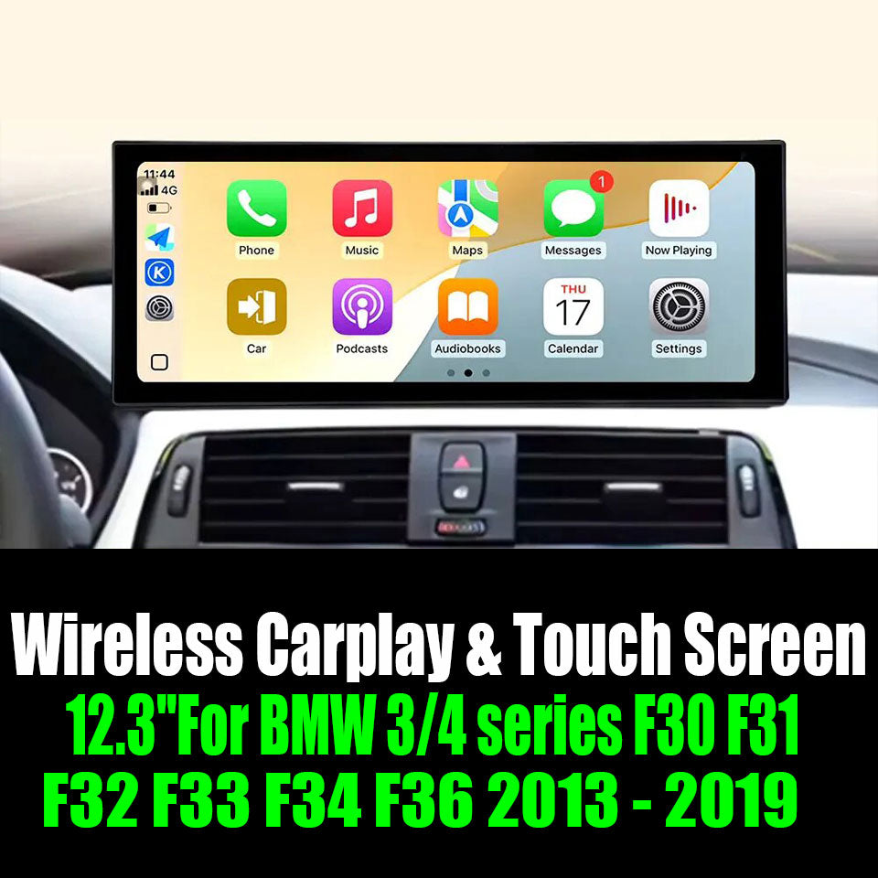 12.3''For BMW 3/4 series F30 F31 F32 F33 F34 F36 2013 - 2019 Android 14 AERISAUTO for Apple Android screen and  Android Auto