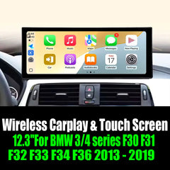 12.3''For BMW 3/4 series F30 F31 F32 F33 F34 F36 2013 - 2019 Android 14 AERISAUTO for Apple Android screen and  Android Auto