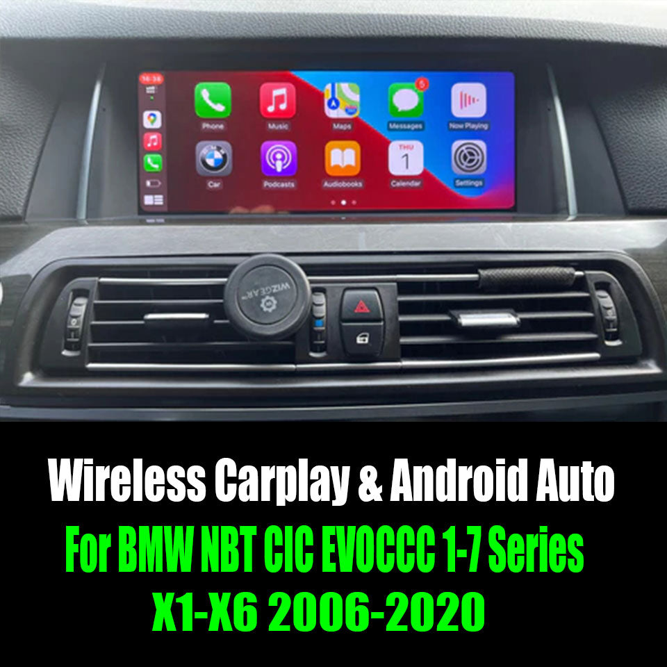 Décodeur sans fil CarPlay Android AUTO pour BMW NBT CIC Série 1-7 X1-X6 Mini 