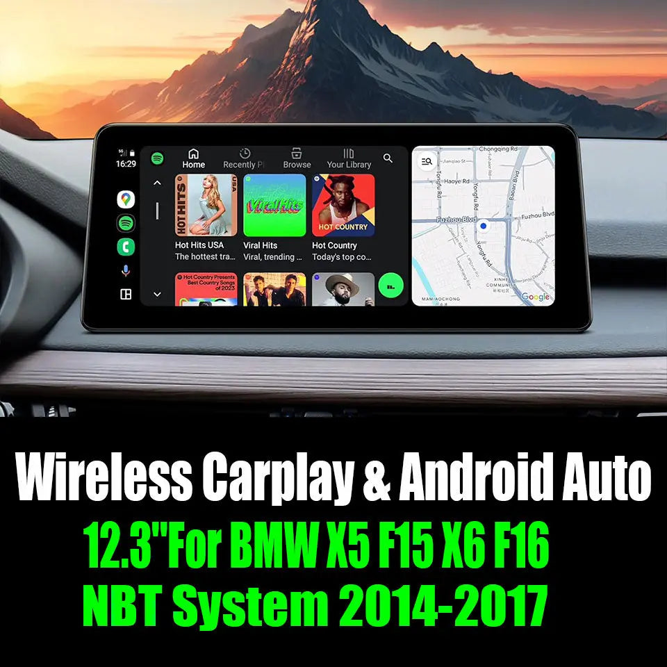 12.3''For BMW X5 F15 X6 F16 NBT System 2014-2017 AERISAUTO for Apple Android screen and  Android Auto 我的商店