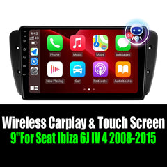 9''For Seat Ibiza 6J IV 4 2008-2015 AERISAUTO for Apple Android screen and  Android Auto