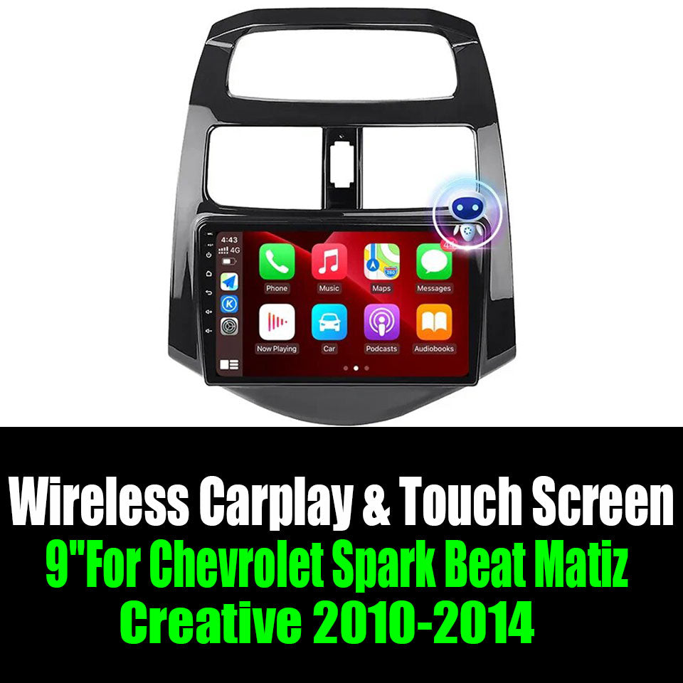 9''For Chevrolet Spark Beat Matiz Creative 2010-2014 AERISAUTO for Apple Android screen and  Android Auto