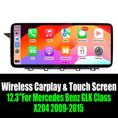 Android 14 12.3''For Mercedes Benz GLK Class X204 2009-2015 AERISAUTO for Apple Android screen and  Android Auto