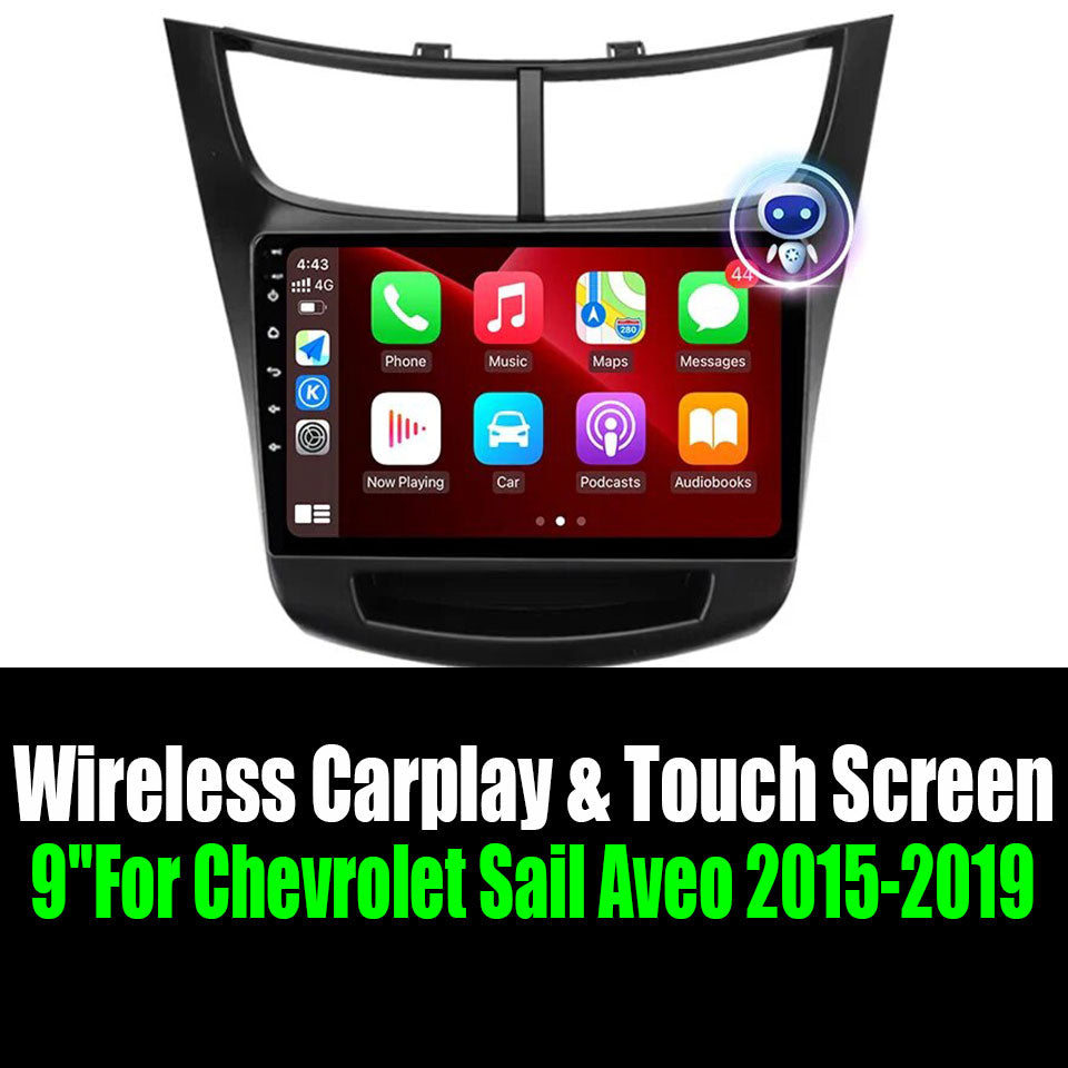 9''For Chevrolet Sail Aveo 2015-2019 AERISAUTO for Apple Android screen and  Android Auto