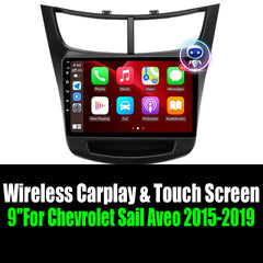 9''For Chevrolet Sail Aveo 2015-2019 AERISAUTO for Apple Android screen and  Android Auto