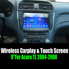 9''For Acura TL 2004-2008 Android14 AERISAUTO for Apple Android screen and  Android Auto