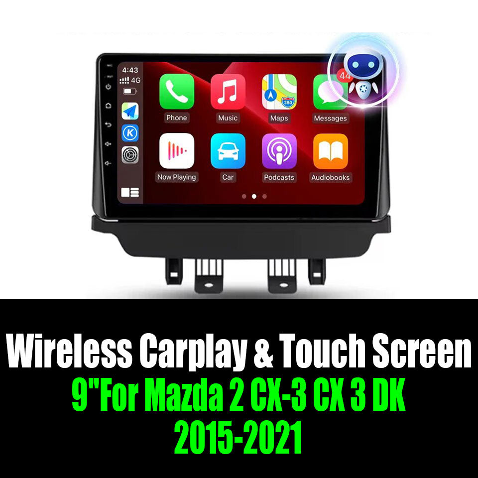 9''For Mazda 2 CX-3 CX 3 DK 2015-2021 AERISAUTO for Apple Android screen and  Android Auto