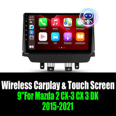 9''For Mazda 2 CX-3 CX 3 DK 2015-2021 AERISAUTO for Apple Android screen and  Android Auto