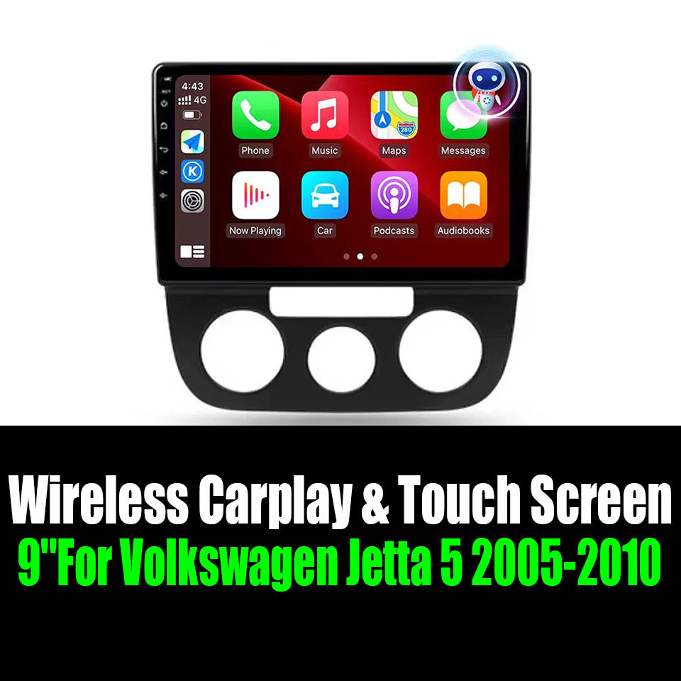 9''For Volkswagen Jetta 5 2005-2010 AERISAUTO for Apple Android screen and  Android Auto
