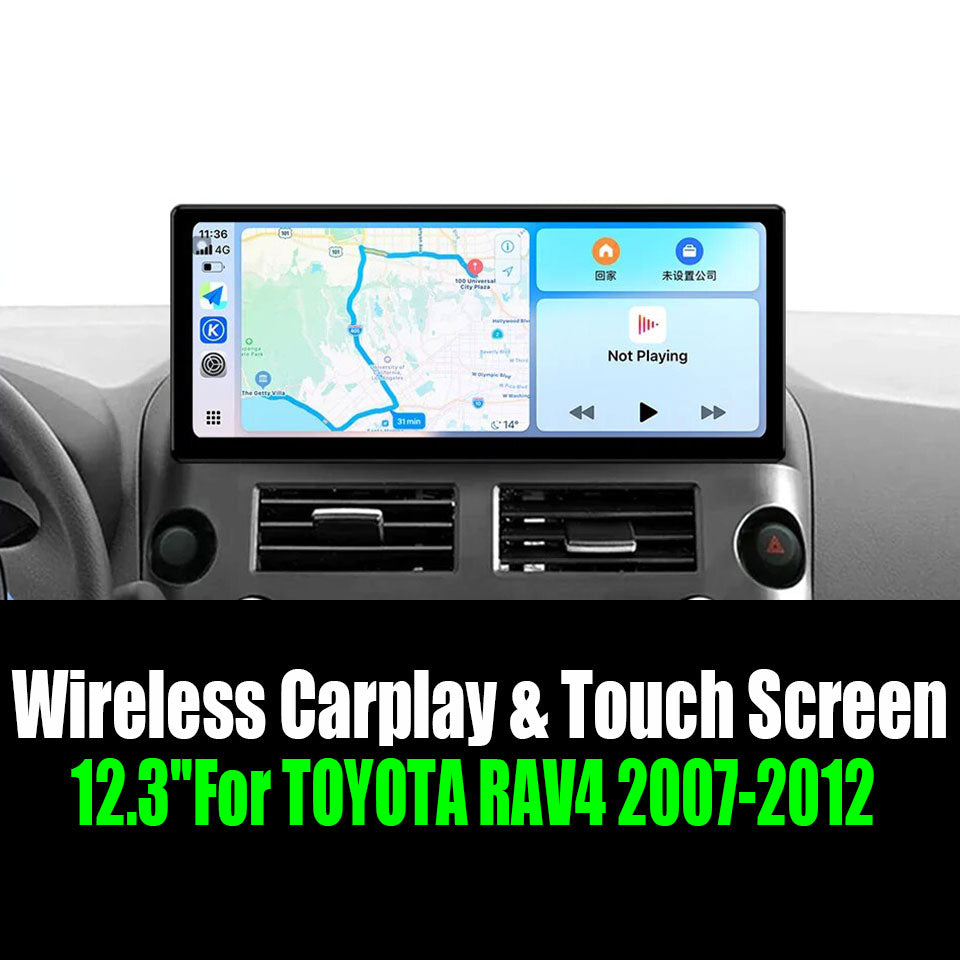 12.3''For TOYOTA RAV4 2007-2012 AERISAUTO for Apple Android screen and  Android Auto